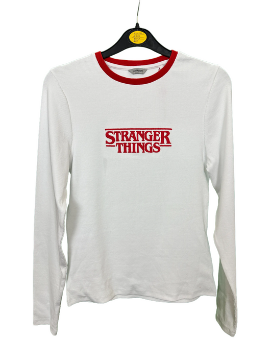 Girl's Stanger Things Ribbed Long Sleeved Top Age 11yrs