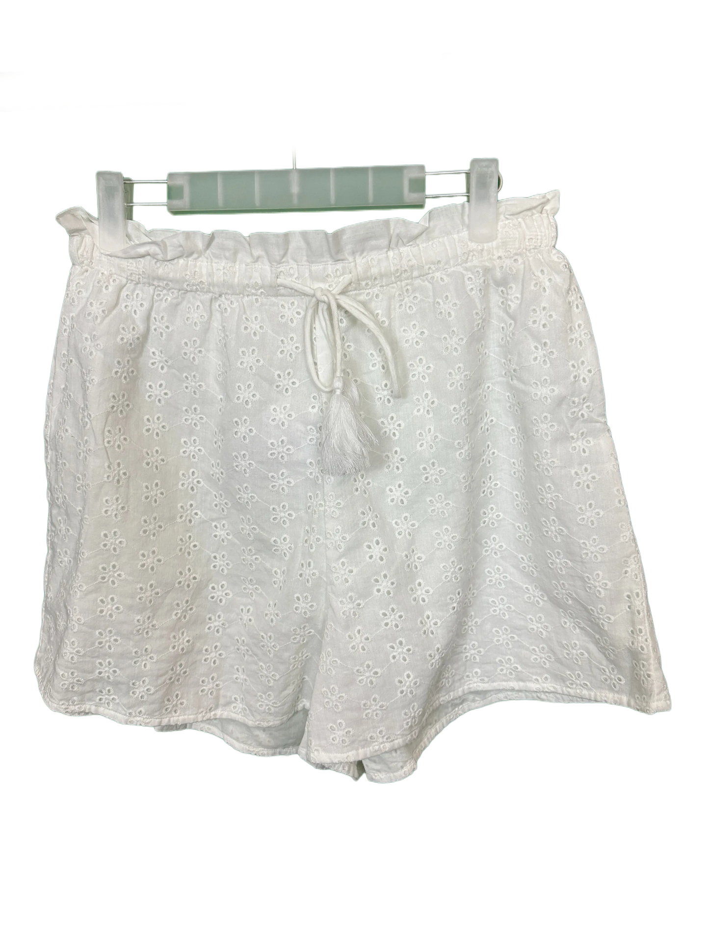 Woman's Lined Broderie anglaise  Beach Short's Size 12