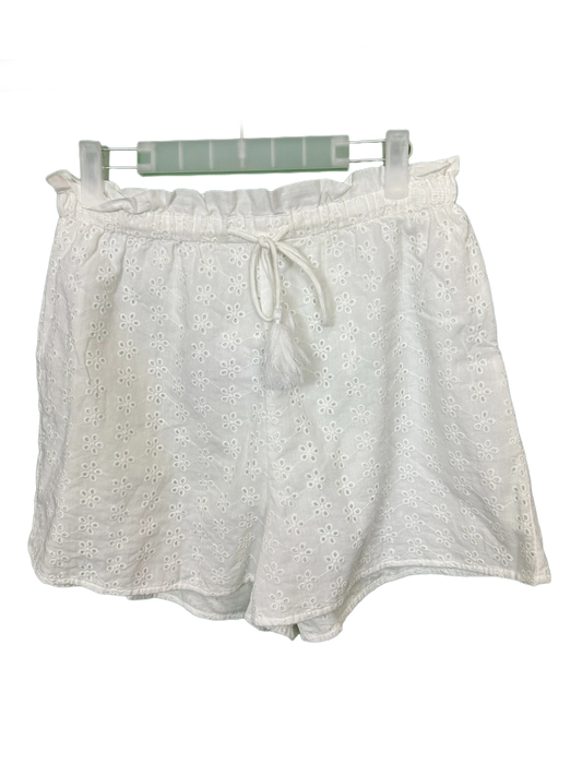 Woman's Lined Broderie anglaise  Beach Short's Size 12