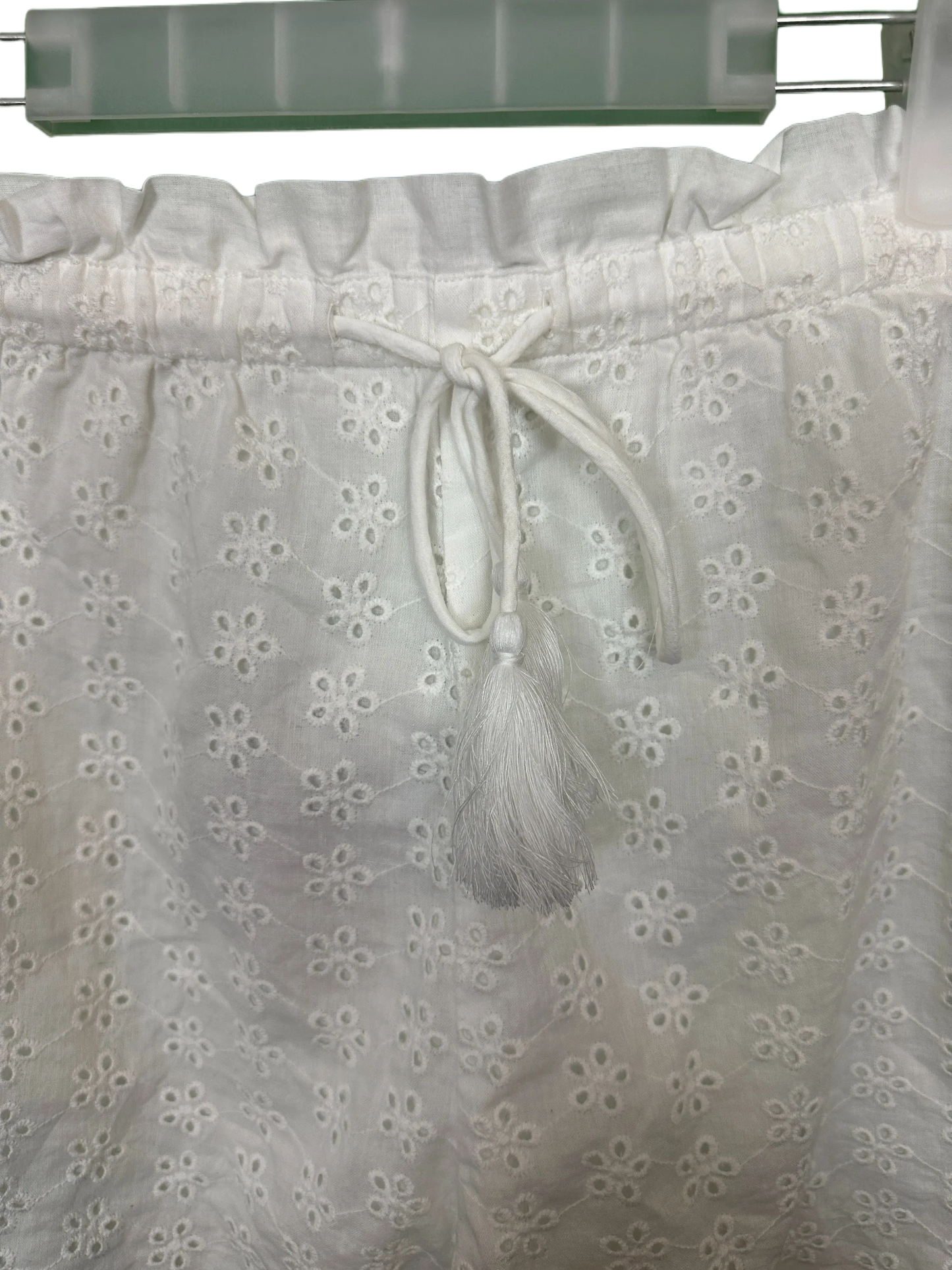 Woman's Lined Broderie anglaise  Beach Short's Size 12