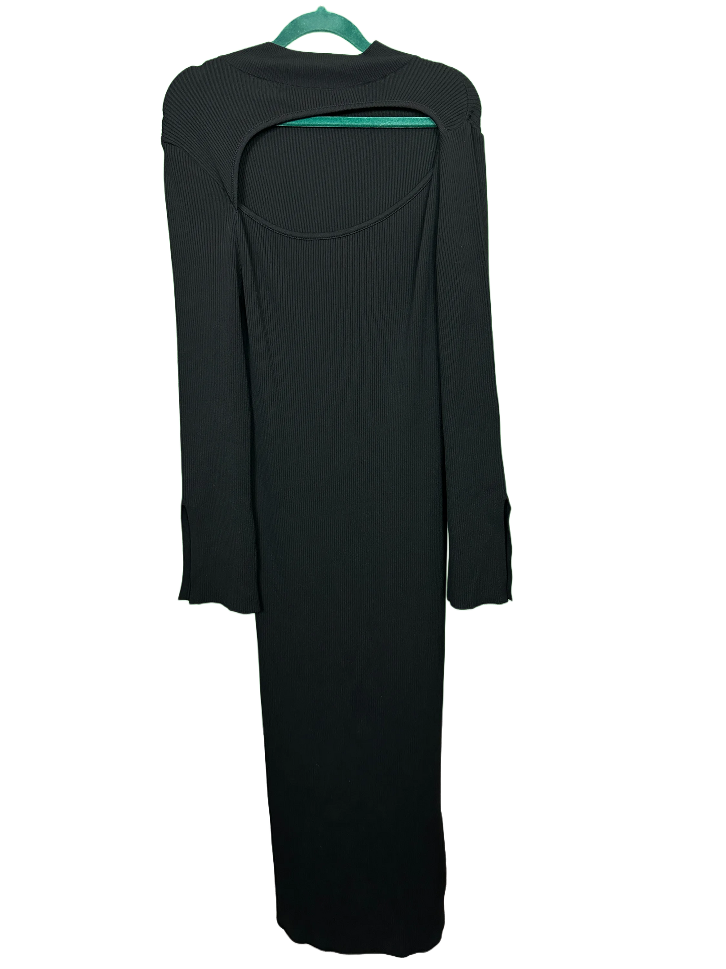 Woman's Long Sleeved Full Length Ribbed Dress Size 12
