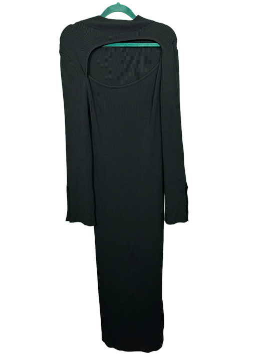 Woman's Long Sleeved Full Length Ribbed Dress Size 12