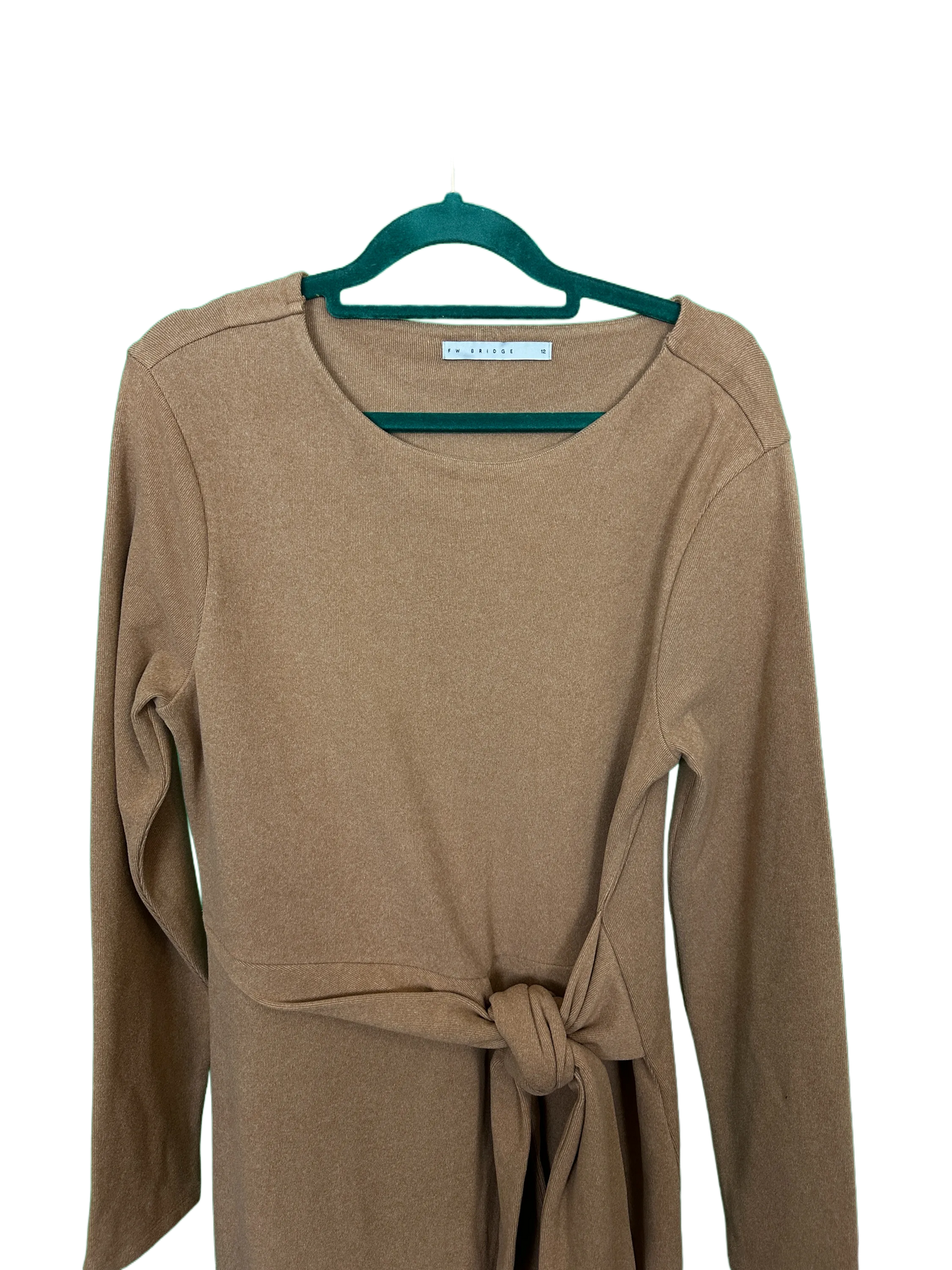 F.W. Bridge Long Sleeved Full Length Belted Dress Size 12