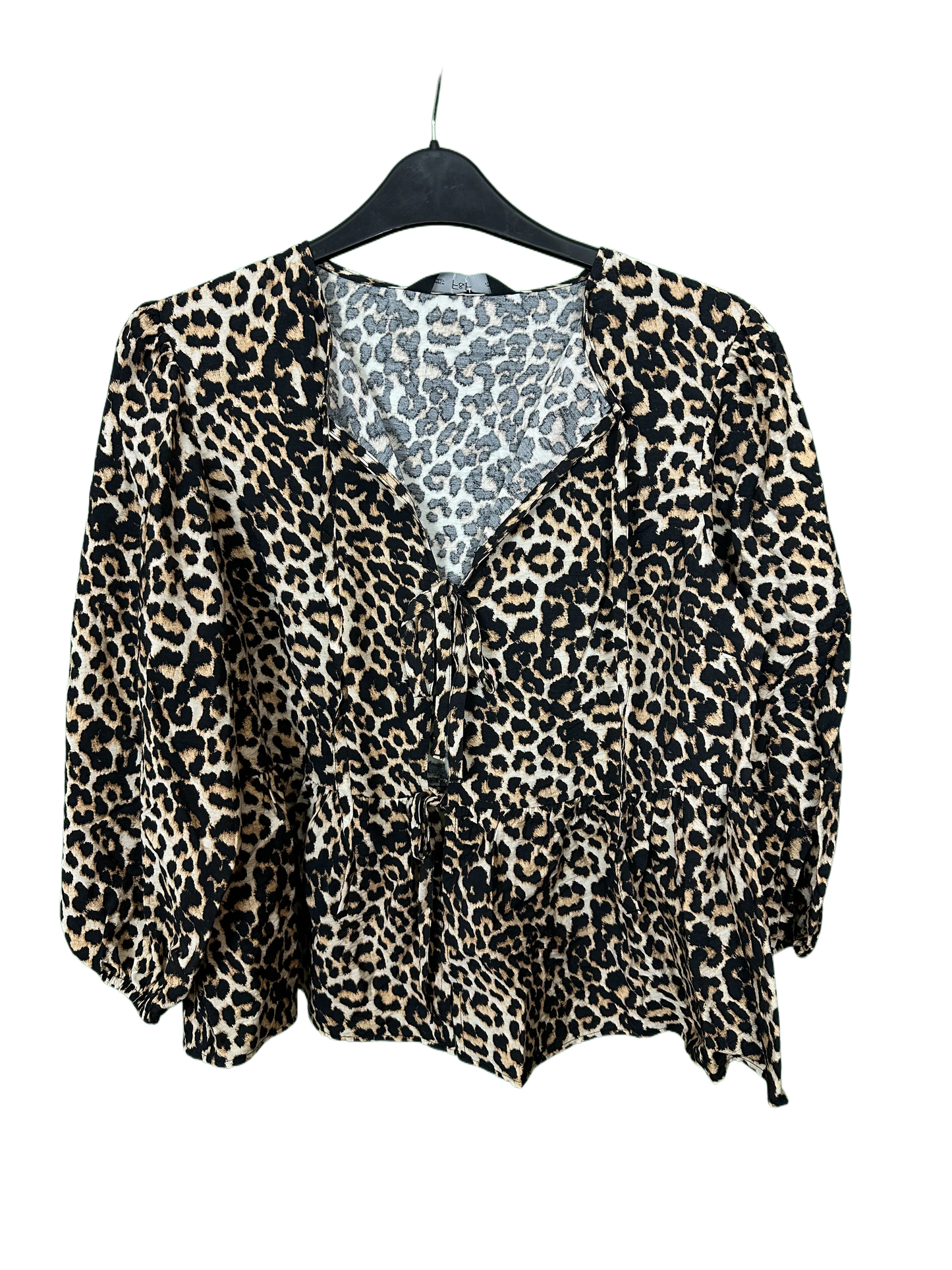 Woman's Leopard Print Open Front Top Size 12