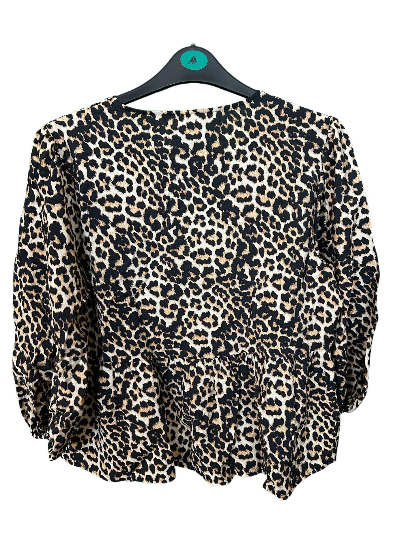 Woman's Leopard Print Open Front Top Size 12