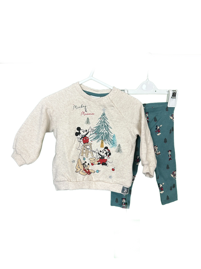 Baby's Disney Christmas Sweatshirt & Leggings Set Age 3/6mths