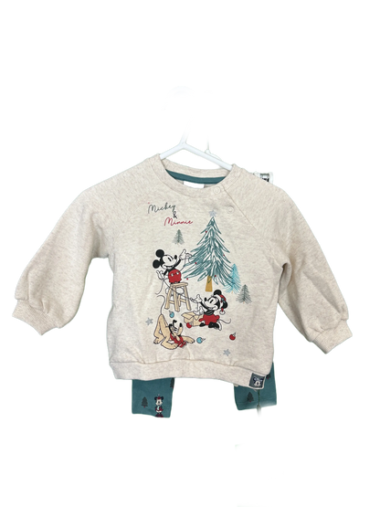 Baby's Disney Christmas Sweatshirt & Leggings Set Age 3/6mths