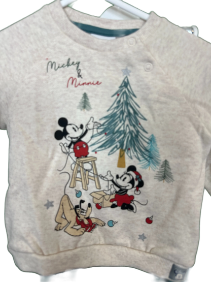 Baby's Disney Christmas Sweatshirt & Leggings Set Age 3/6mths