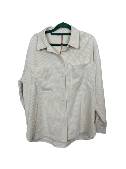 Woman's Corded Long Sleeved Shirt Size "M" 12/14